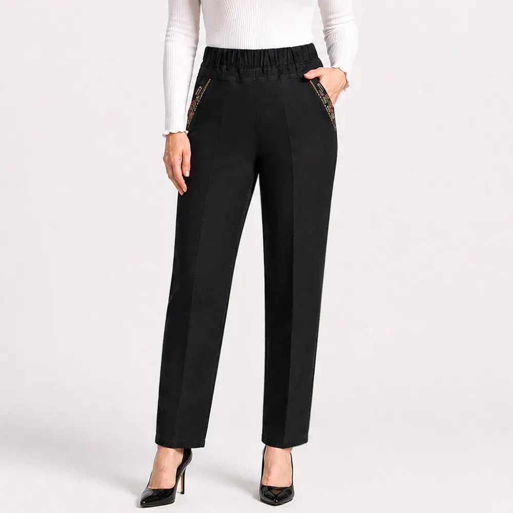 1 pieza 32 euros 📏【L-5XL】Nuevos jeans de mujer de alta elasticidad, transpirables y cómodos, corte ajustado, fáciles de combinar