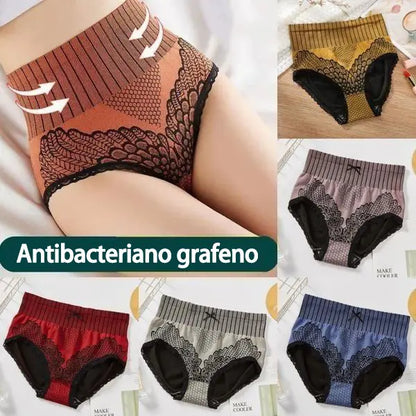 🔥50% de descuento el último día🔥🔥【Compre 7 y obtenga 7 gratis】Bragas con control de barriga de cintura alta para mujer