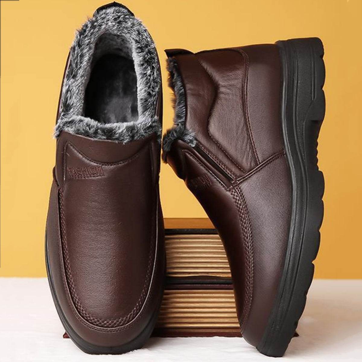 【38-48】Nuevas botas de nieve para hombre – Forradas con un grueso revestimiento aterciopelado y cálidas