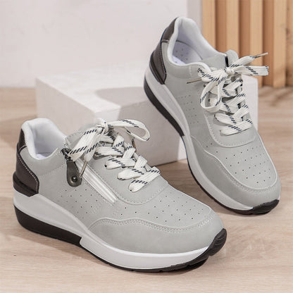 🔥 ¡Último día! 50% de DESCUENTO – Zapatos ortopédicos modernos y cómodos para mujer, con cremallera lateral y suela gruesa.