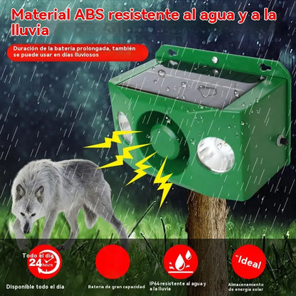 🔥【50% OFF】🐅Repelente ultrasónico de animales salvajes alimentado por energía solar