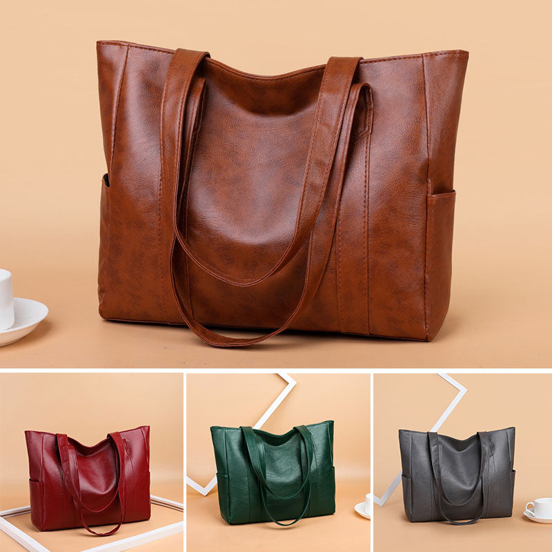 Nuevo bolso de hombro de mujer en piel suave, casual y de gran capacida