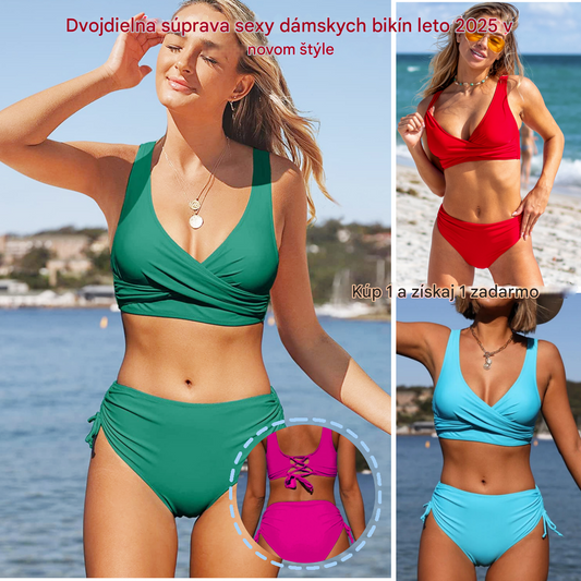👙【S–3XL】Dámské módní jednobarevné prodyšné bikiny 2026, rychleschnoucí materiál pro pohodlné nošení.