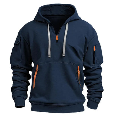 👕 [Korlátozott ideig tartó ajánlat: 47% kedvezmény] Újdonság az őszi-téli szezonra [S–5XL méret] Férfi cipzáros, többzsebes pulóver – Ingyenes szállítás