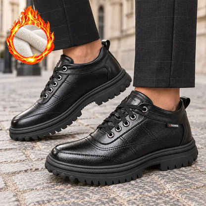 🔥Nueva oferta especial: 50 % de descuento🔥【Tallas 39-44】Nuevas botas de invierno para hombre 2026: cálidas, gruesas y de cuero auténtico.