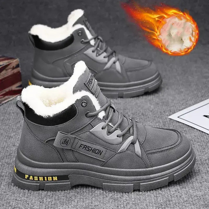 👞【Descuento 50 % por tiempo limitado】【】Nuevas botas Martin de invierno para hombre con forro grueso de felpa