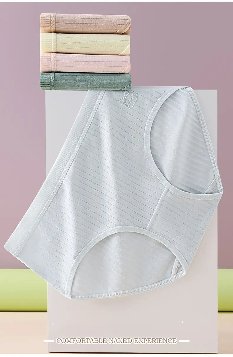 💖🔥【Paquete de 7】50% de descuento último día: bragas de algodón para mujer, de talle alto y antibacterianas