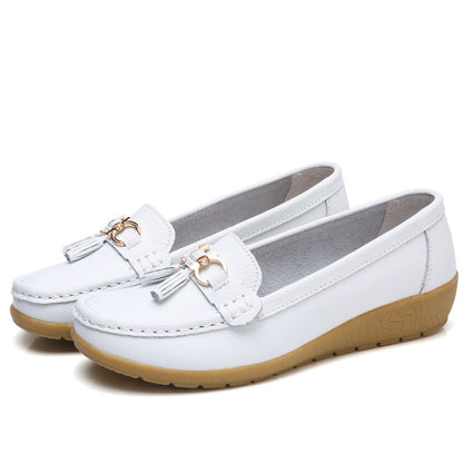 【🔥30% de descuento】【Tallas 35-44】Nuevos zapatos casuales para mujer en cuero auténtico con estilo