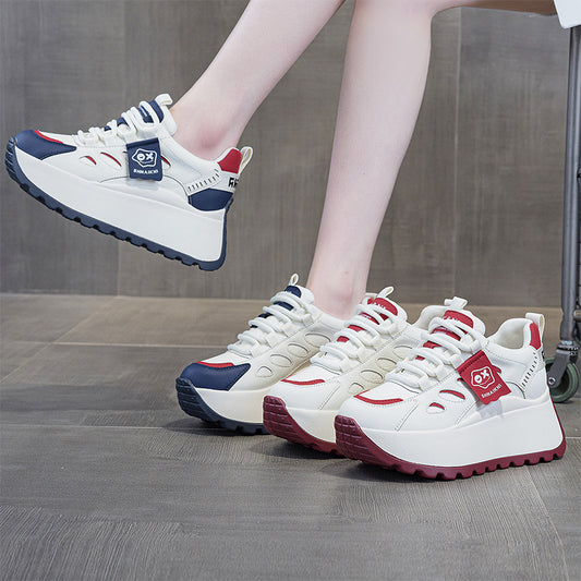 👟✨【+5 cm de altura】Zapatillas deportivas casuales con suela gruesa: modernas, cómodas y fáciles de combinar 💫