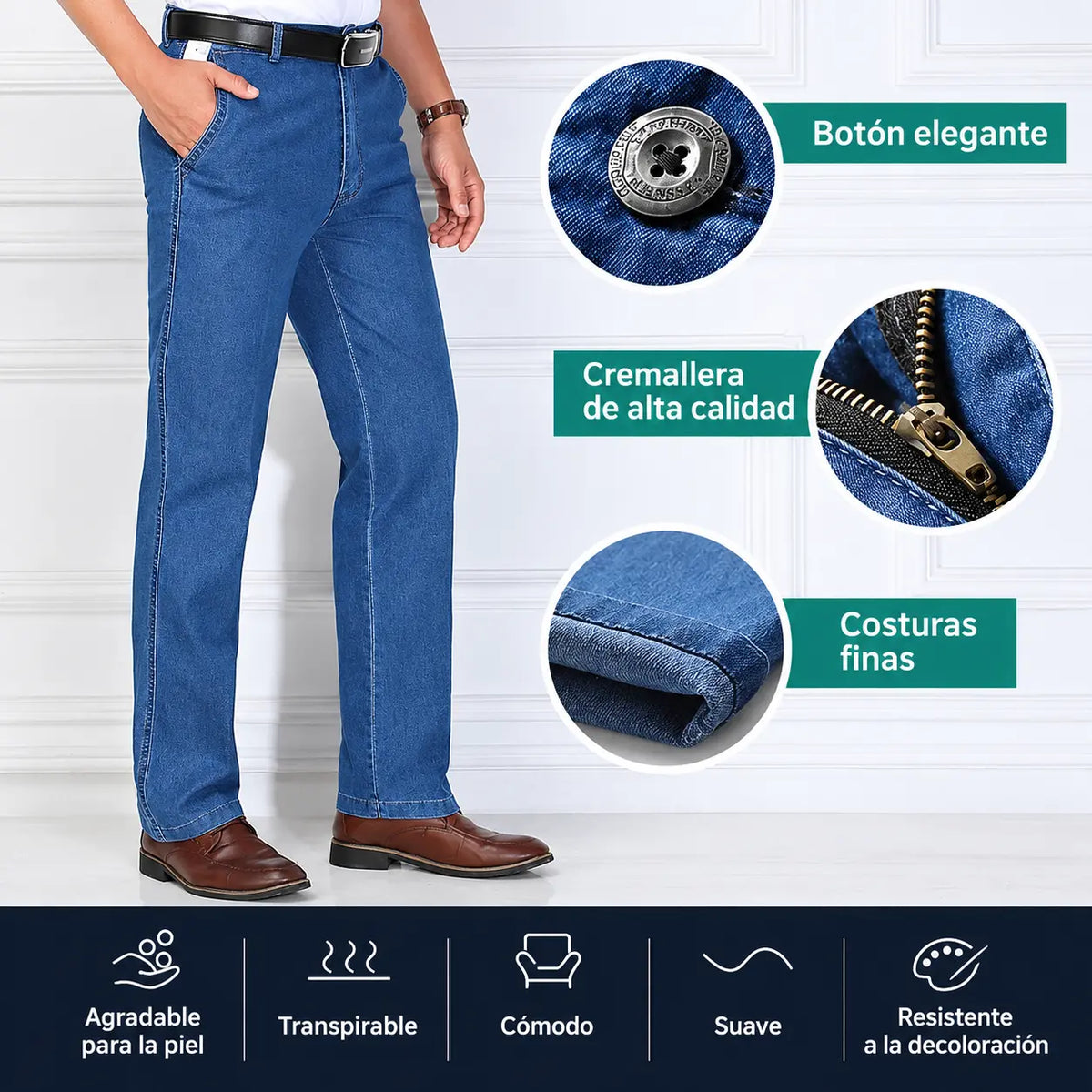 👖 Nuevos jeans de cintura alta para hombre, tallas grandes, colección 2026