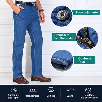 👖 Nuevos jeans de cintura alta para hombre, tallas grandes, colección 2026