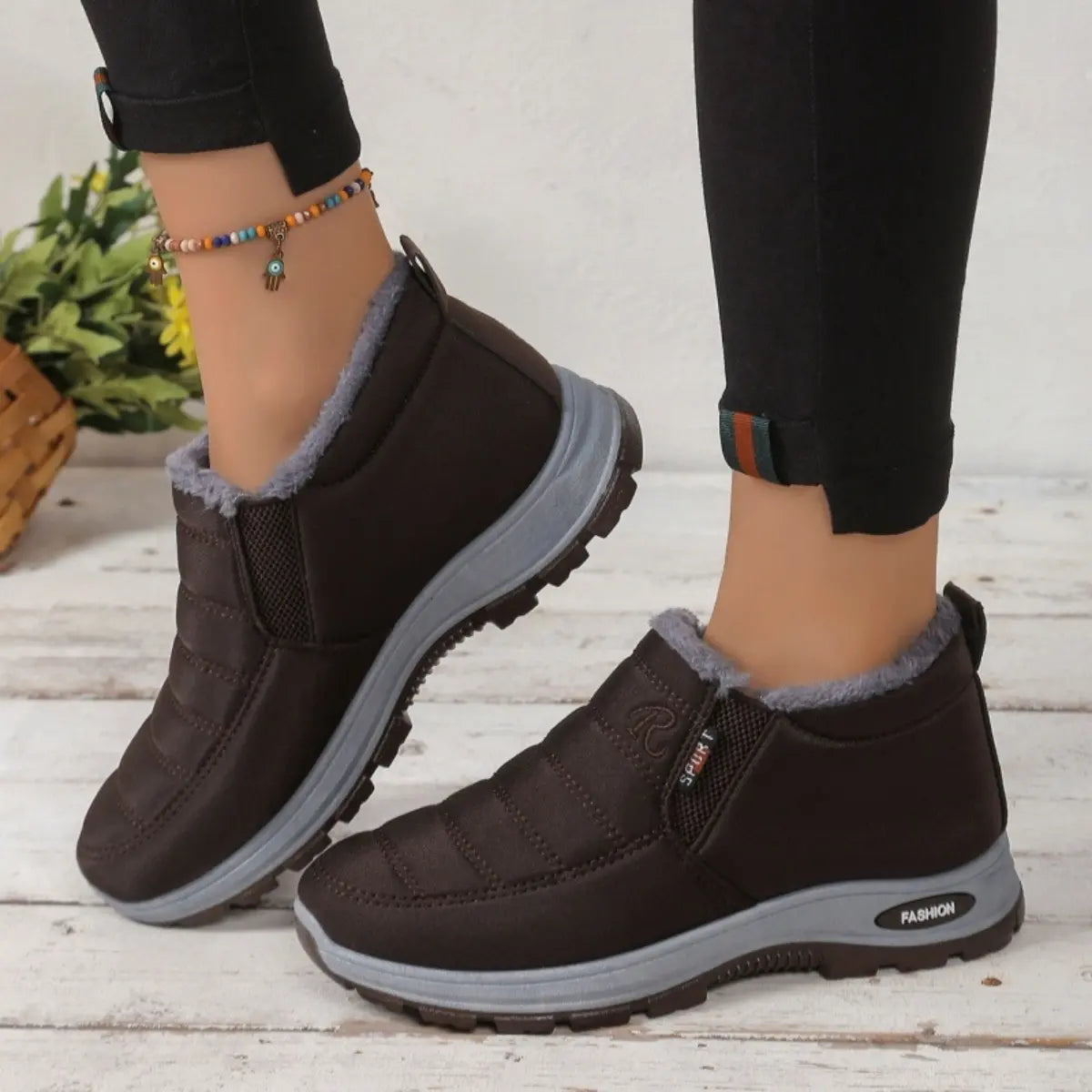🔥【35–48】Botas de invierno unisex con forro de piel: cálidas, cómodas y antideslizantes, ideales para los días fríos.