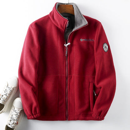 【XS-3XL】Abrigo de lana gruesa para hombre con forro de felpa, tallas grandes, cálido y cómodo para otoño e invierno.
