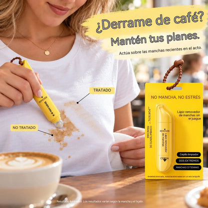 🔥【Compra 1 y llévate 1 gratis】🧼 Lápiz quitamanchas portátil de doble punta ✨ Limpiador de emergencia instantáneo para ropa (sin necesidad de enjuague); ideal para manchas de aceite y café