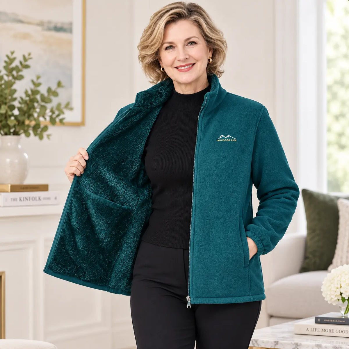 🧥【XL-5XL】Chaqueta de forro polar grueso para mujer: ¡cálida y cómoda para el otoño y el invierno