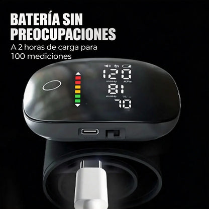 👴🩺 Tensiómetro de muñeca recargable de grado médico con precisas indicaciones por voz: un dispositivo para medir la presión arterial en casa, pensado para personas mayores.