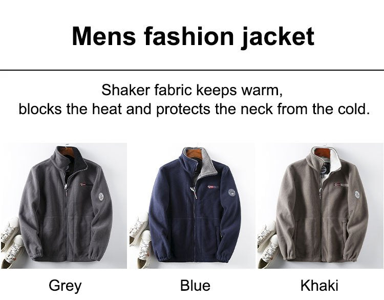 ❄️🧥【XS-3XL】Chaqueta de forro polar de terciopelo grueso para hombre, otoño e invierno, cálida, ligera, talla grande