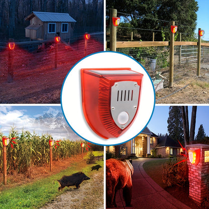 🔥Alarma solar, luz de alarma antirrobo con sensor de cuerpo humano, repelente de animales ultrasónico