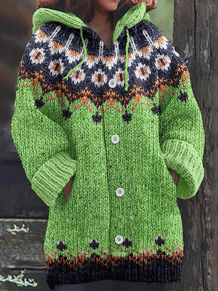【S-5XL】🎀2026 Ősz/Tél Új Retro Stílusú Meleg Női Kötött Kardigán