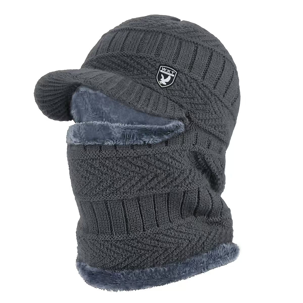 🔥Gorro de lana grueso de una sola pieza, resistente al viento, para exteriores