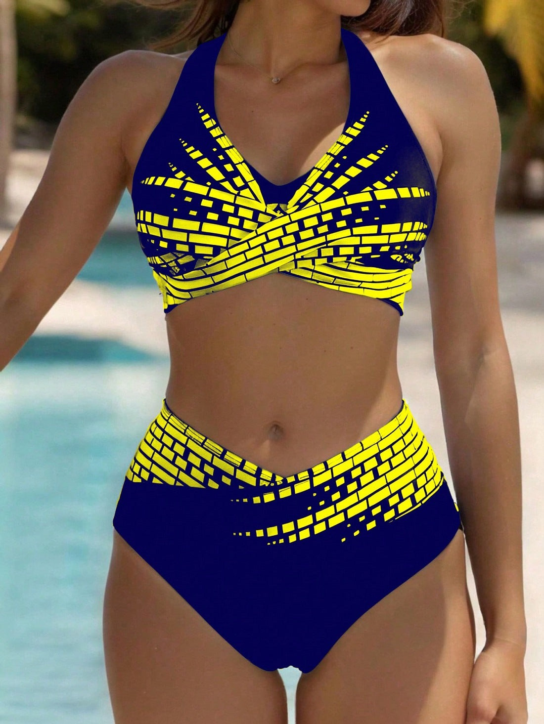 👙【50% popusta 💥】【L–5XL】👉 Dvodijelni bikini za žene u većim veličinama ✅ Visoki struk ✅ Visoka elastičnost