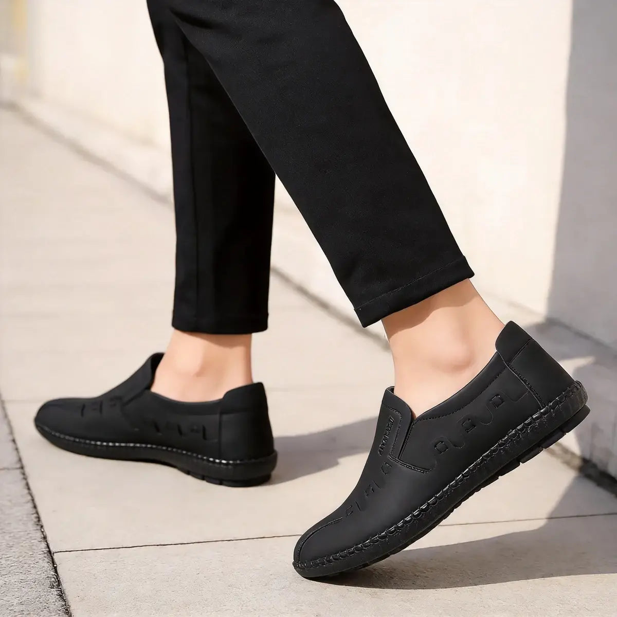 【38-44】Zapatos casuales de cuero genuino transpirables para hombre