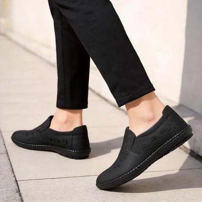 【38-44】Zapatos casuales de cuero genuino transpirables para hombre