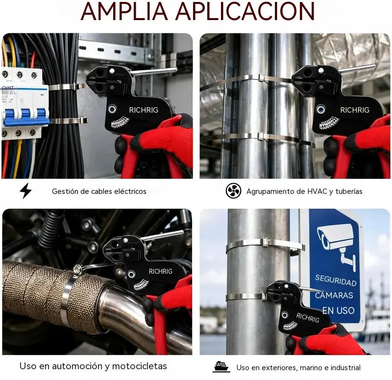🏗️⚙️🤏Bridas metálicas de acero inoxidable resistentes a altas temperaturas y a la corrosión.