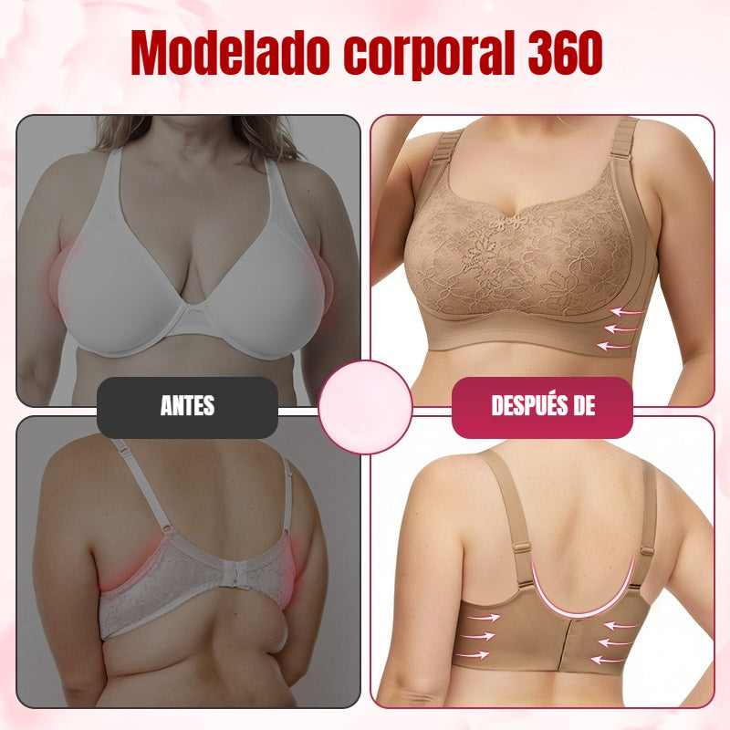 Sujetador de elevación ajustable para bustos más grandes, sujetador cómodo.