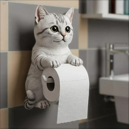 🐱【Oferta por tiempo limitado. Rebajas de fin de año.】Lindo porta rollo de papel higiénico con temática de gato